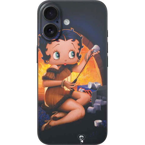 Betty Boop Roasting Marshmallows iPhone 16 Skin