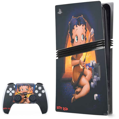 Betty Boop Roasting Marshmallows PS5 Pro Bundle Skin