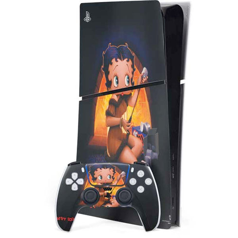 Betty Boop Roasting Marshmallows PlayStation PS5 Skins