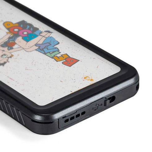 Betty Boop Splatter Galaxy S24 Plus Waterproof Case