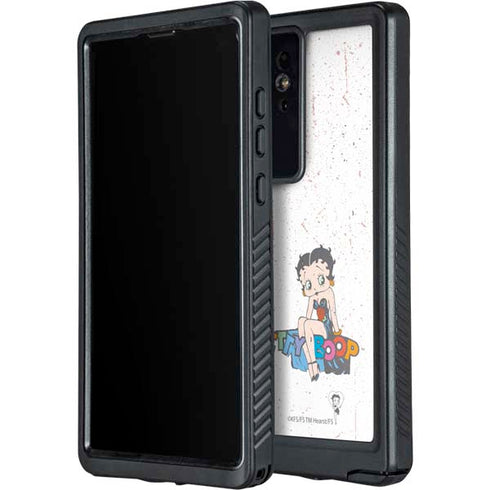 Betty Boop Splatter Galaxy S24 Ultra Waterproof Case