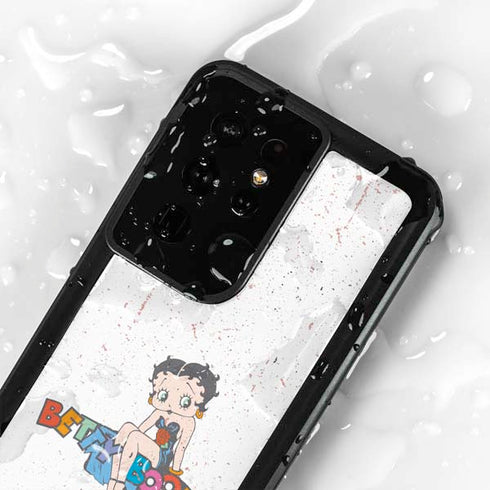 Betty Boop Splatter Galaxy S24 Ultra Waterproof Case