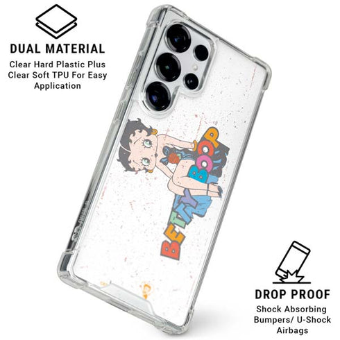 Betty Boop Splatter Galaxy S25 Ultra Clear Case