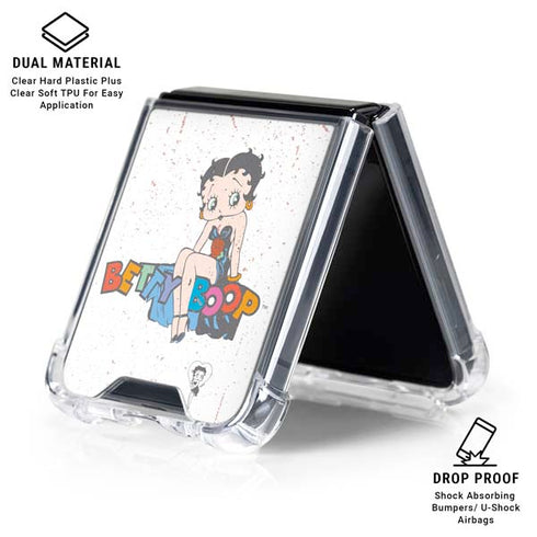 Betty Boop Splatter Galaxy Z Flip6 Clear Case
