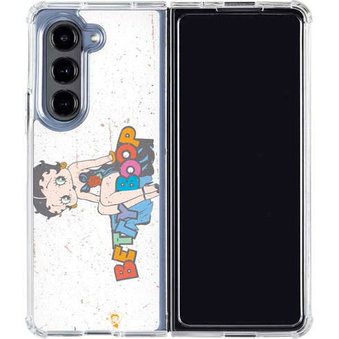 Betty Boop Splatter Galaxy Z Fold5 5G Clear Case