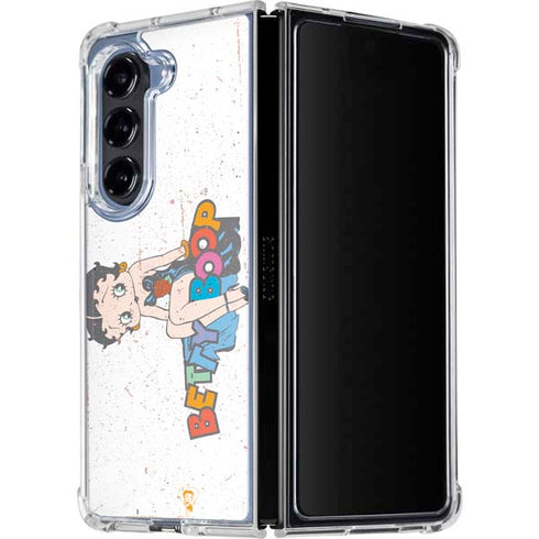 Betty Boop Splatter Galaxy Z Fold5 5G Clear Case