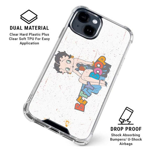 Betty Boop Splatter iPhone 15 Clear Case