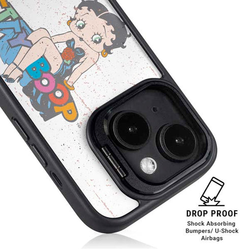 Betty Boop Splatter iPhone 15 Kickstand Case