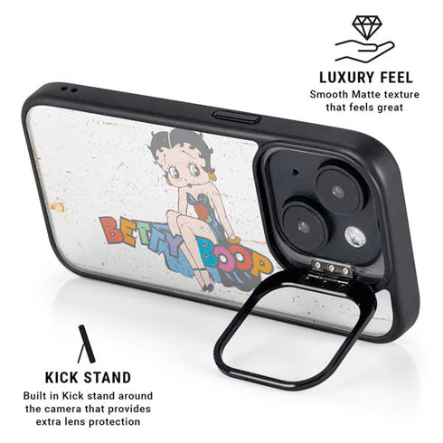 Betty Boop Splatter iPhone 15 Plus Kickstand Case