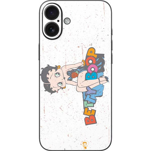 Betty Boop Splatter iPhone 16 Plus Skin