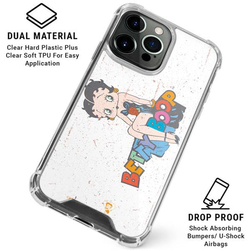 Betty Boop Splatter iPhone 16 Pro Max Clear Case