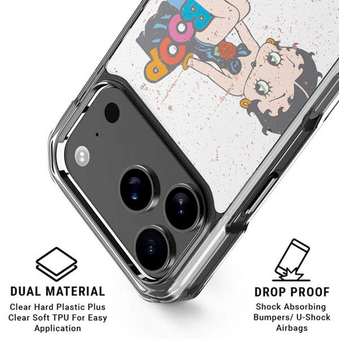 Betty Boop Splatter iPhone 18 Pro Clear Case