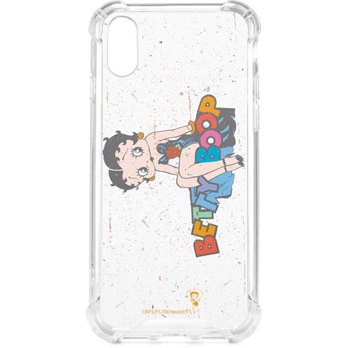 Betty Boop Splatter iPhone XS Clear Case