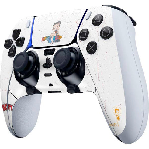 Betty Boop Splatter PS5 DualSense Edge Pro Controller Skin