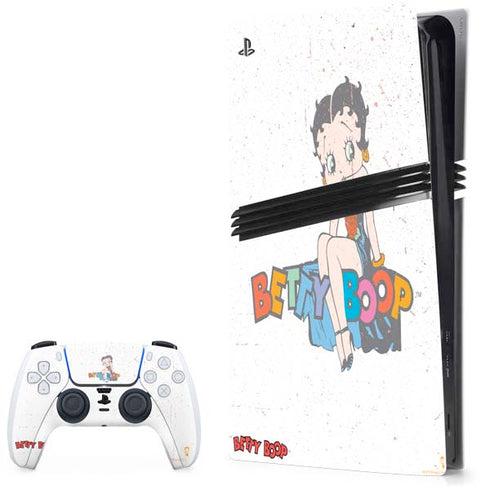 Betty Boop Splatter PS5 Pro Bundle Skin