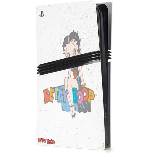 Betty Boop Splatter PS5 Pro Console Skin