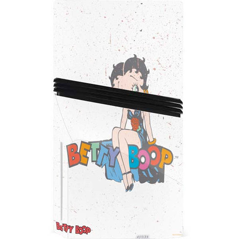 Betty Boop Splatter PS5 Pro Disk Bundle Skin