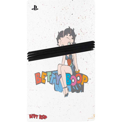 Betty Boop Splatter PS5 Pro Disk Console Skin