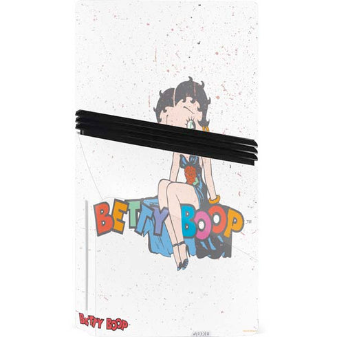 Betty Boop Splatter PS5 Pro Disk Console Skin