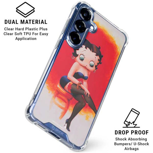 Betty Boop Stockings Galaxy S25 Clear Case