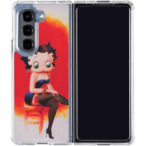 Betty Boop Stockings Galaxy Z Fold5 5G Clear Case
