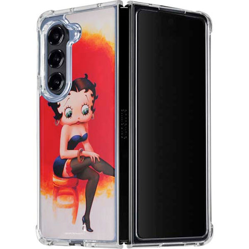 Betty Boop Stockings Galaxy Z Fold5 5G Clear Case
