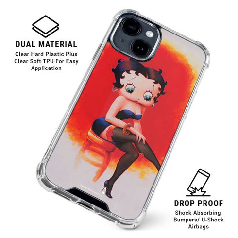 Betty Boop Stockings iPhone 15 Clear Case