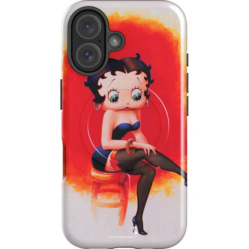 Betty Boop Stockings iPhone 16 Magsafe Impact Case