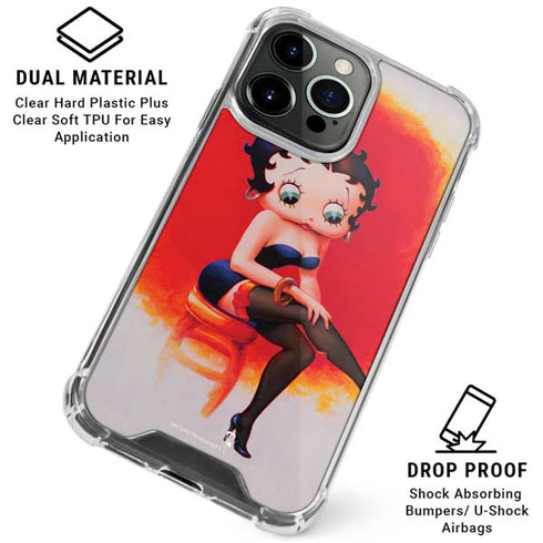 Betty Boop Stockings iPhone 16 Pro Max Clear Case