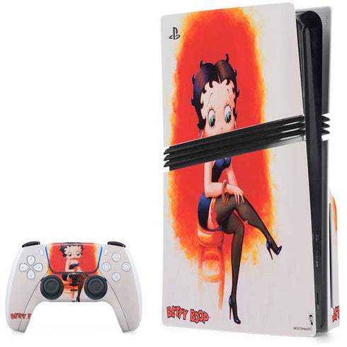 Betty Boop Stockings PS5 Pro Disk Bundle Skin