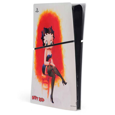 Betty Boop Stockings PS5 Slim Digital Edition Console Skin