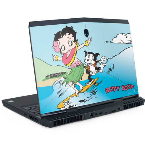 Betty Boop Surfing Dell Alienware Skin