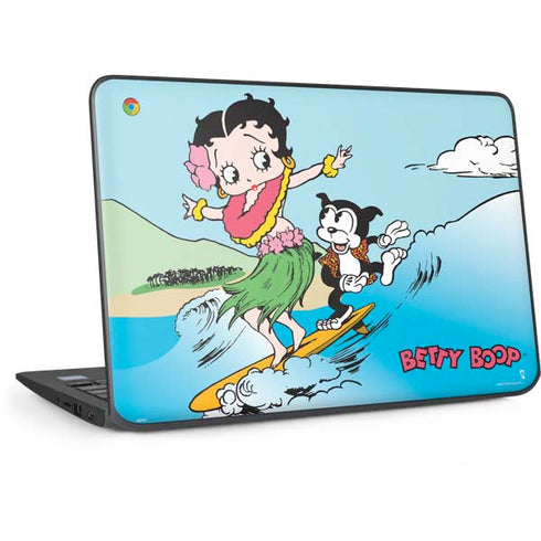 Betty Boop Surfing HP Chromebook Skin