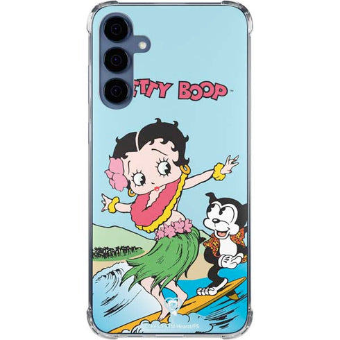 Betty Boop Surfing Galaxy A35 5G Clear Case