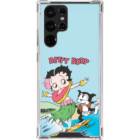 Betty Boop Surfing Galaxy S23 Ultra Clear Case