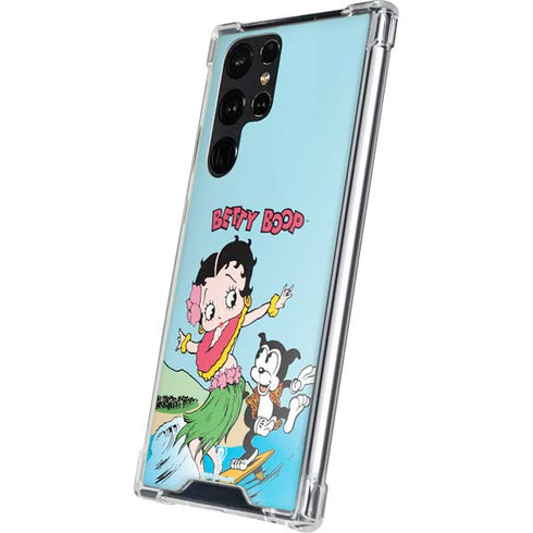Betty Boop Surfing Galaxy S23 Ultra Clear Case