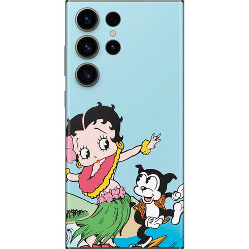 Betty Boop Surfing Galaxy Skins