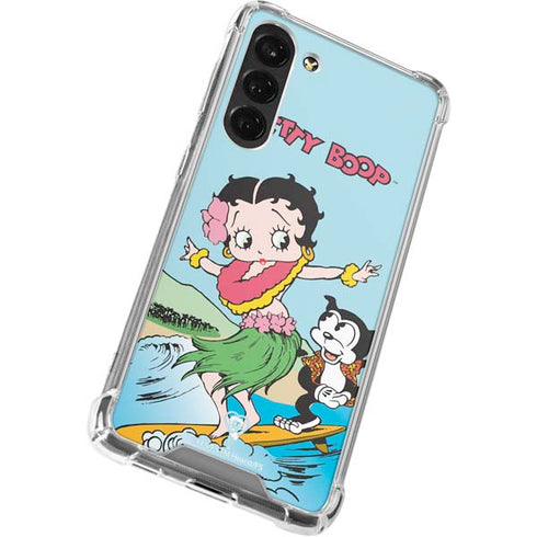 Betty Boop Surfing Galaxy S24 FE Clear Case