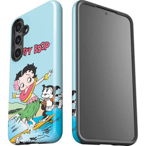 Betty Boop Surfing Galaxy S25 Impact Case
