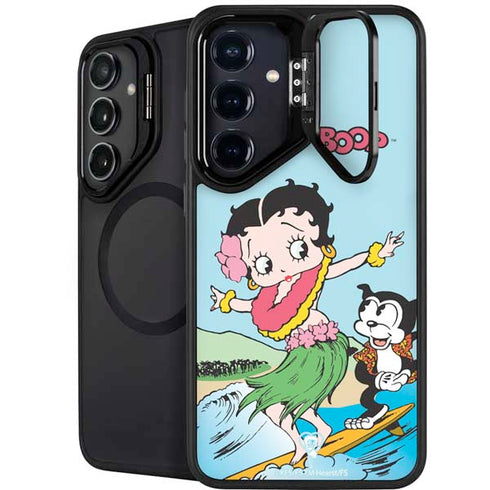 Betty Boop Surfing Galaxy S25 Kickstand Case