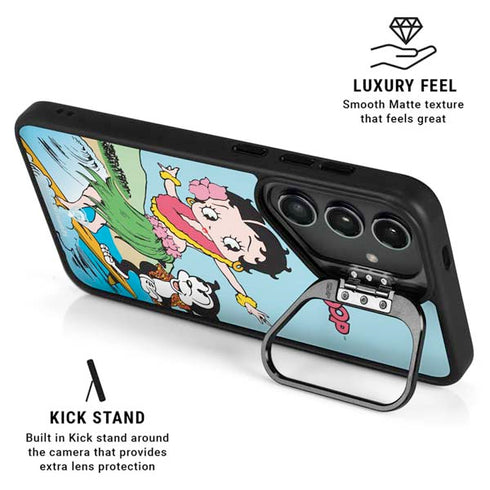 Betty Boop Surfing Galaxy S25 Kickstand Case