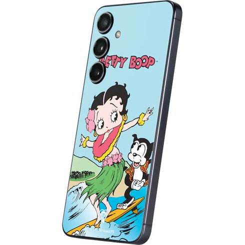 Betty Boop Surfing Galaxy S25 Plus Skin