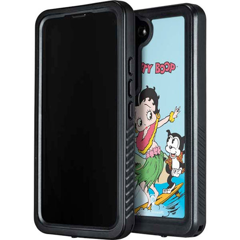 Betty Boop Surfing Galaxy S24 Plus Waterproof Case