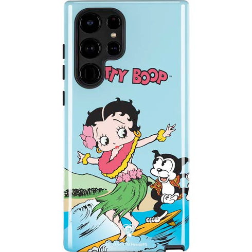 Betty Boop Surfing Galaxy S25 Ultra Impact Case