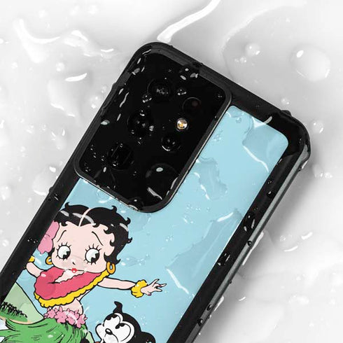Betty Boop Surfing Galaxy S24 Ultra Waterproof Case