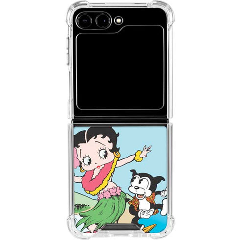 Betty Boop Surfing Galaxy Z Flip6 Clear Case