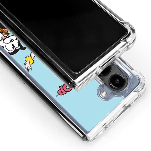 Betty Boop Surfing Galaxy Z Fold5 5G Clear Case