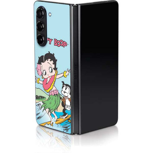 Betty Boop Surfing Galaxy Z Fold5 5G Skin