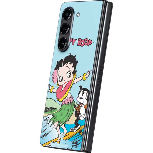 Betty Boop Surfing Galaxy Z Fold5 5G Skin