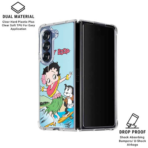 Betty Boop Surfing Galaxy Z Fold6 Clear Case